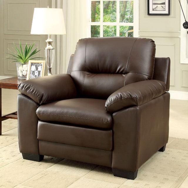 Parma CM6324BR-CH Brown Contemporary Chair By Furniture Of America - sofafair.com