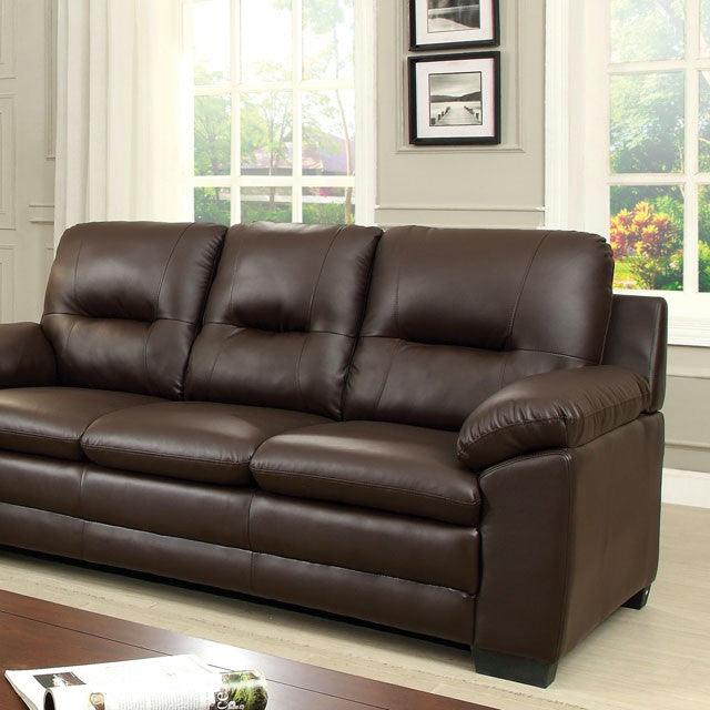 Parma CM6324BR-SF Brown Contemporary Sofa By Furniture Of America - sofafair.com