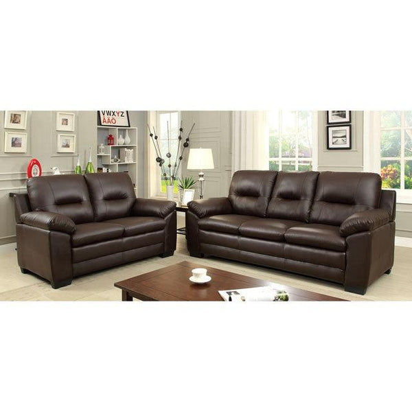 Parma CM6324BR-SF Brown Contemporary Sofa By Furniture Of America - sofafair.com