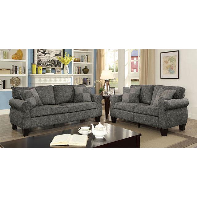 Rhian CM6328GY-SF Dark Gray Transitional Sofa By Furniture Of America - sofafair.com