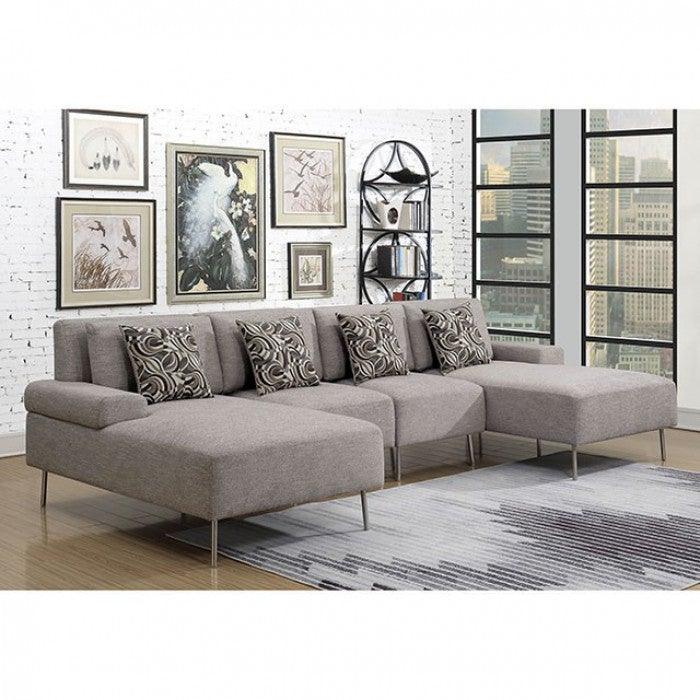 Bryn CM6341-RCH Gray Contemporary Right One Arm Chair By furniture of america - sofafair.com