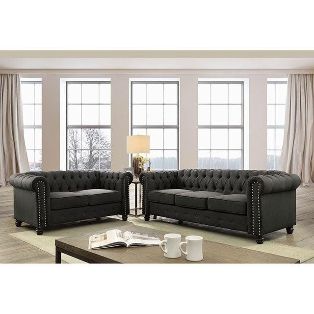 Winifred CM6342GY-SF Gray Transitional Sofa By Furniture Of America - sofafair.com
