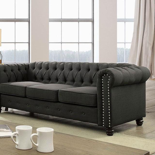 Winifred CM6342GY-SF Gray Transitional Sofa By Furniture Of America - sofafair.com