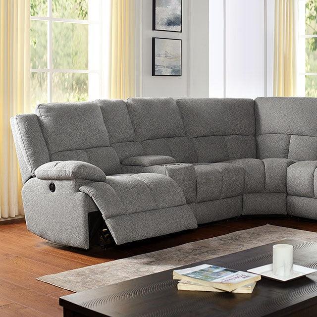 Lynette CM6345 Gray Transitional Sectional By Furniture Of America - sofafair.com