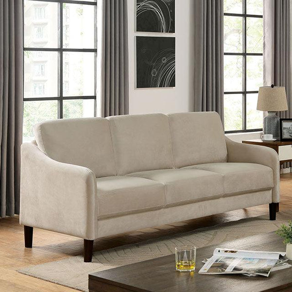 Kassel CM6496BG-SF Beige Contemporary Sofa By Furniture Of America - sofafair.com