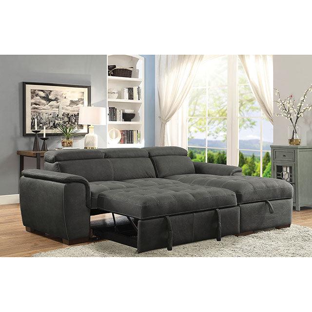 Sectional by Furniture Of America Patty CM6514BK Graphite Contemporary - sofafair.com