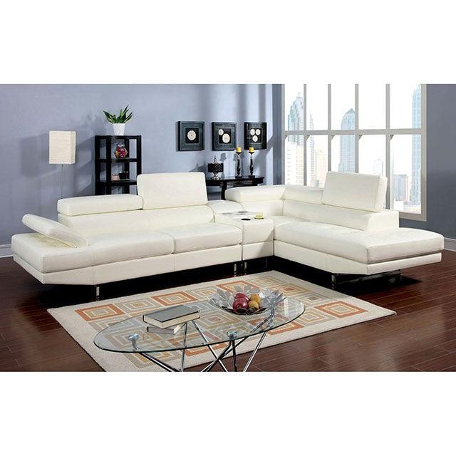 Kemi CM6553WH-CS White Contemporary Futon By Furniture Of America - sofafair.com