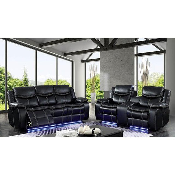 Sirius CM6567-SF Black Transitional Sofa By Furniture Of America - sofafair.com