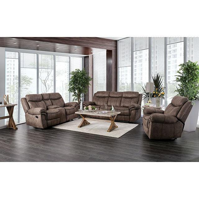 Celia CM6583-LV Brown Transitional Love Seat By Furniture Of America - sofafair.com