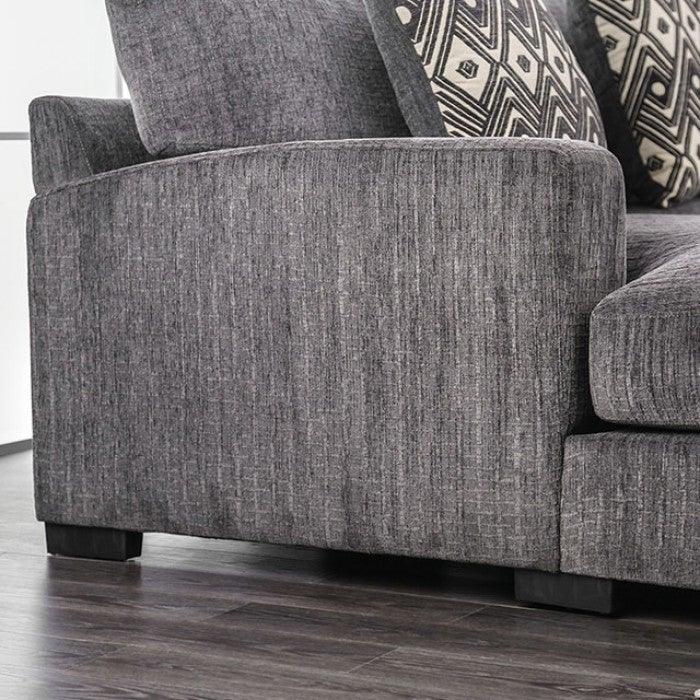 Kaylee CM6587-SECT-LL Gray Contemporary Large L-Sectional w/ Left Chaise By furniture of america - sofafair.com