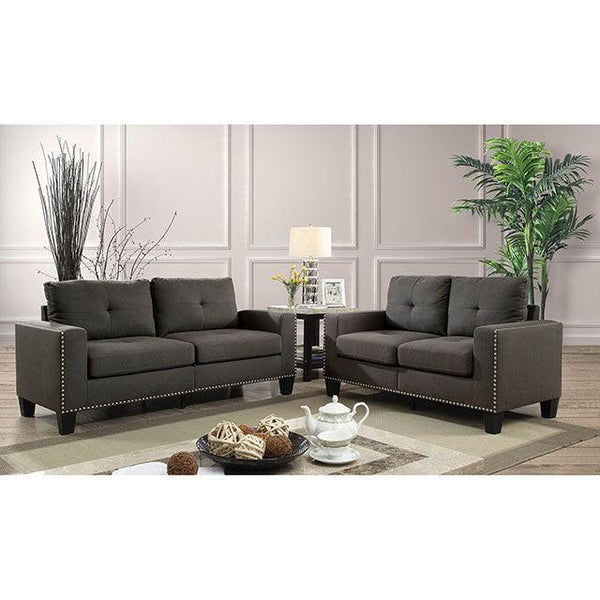 Attwell CM6594-SF Gray Transitional Sofa By Furniture Of America - sofafair.com