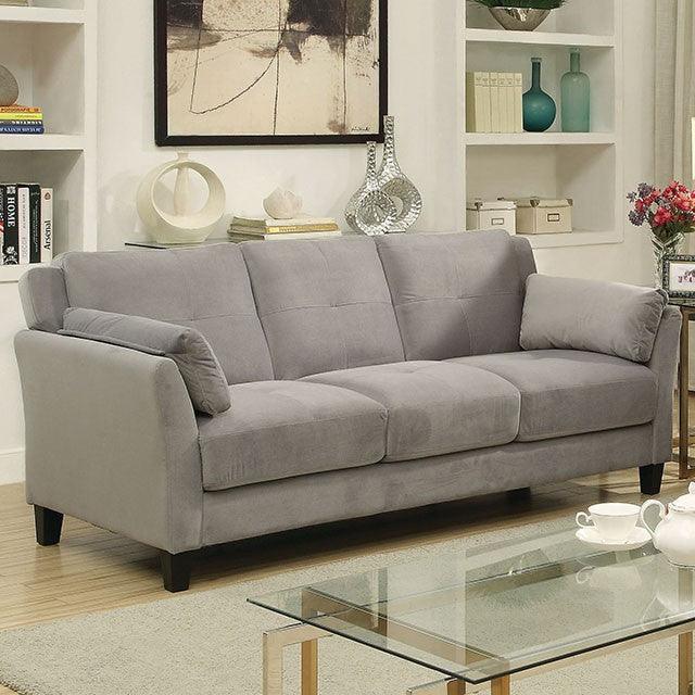 Ysabel CM6716GY-SF Warm Gray Contemporary Sofa By Furniture Of America - sofafair.com