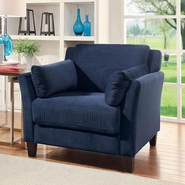Ysabel CM6716NV-CH Navy Contemporary Chair By Furniture Of America - sofafair.com