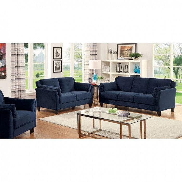 Ysabel CM6716NV-LV Navy Contemporary Love Seat By furniture of america - sofafair.com