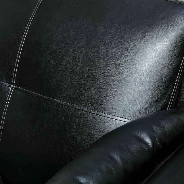 Pierre CM6717BK-LV Black Contemporary Love Seat By Furniture Of America - sofafair.com