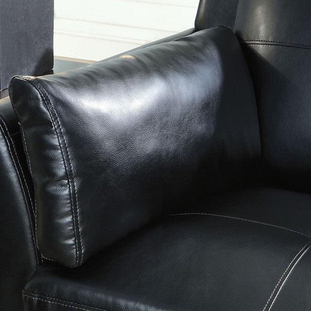 Pierre CM6717BK-SF Black Contemporary Sofa By Furniture Of America - sofafair.com