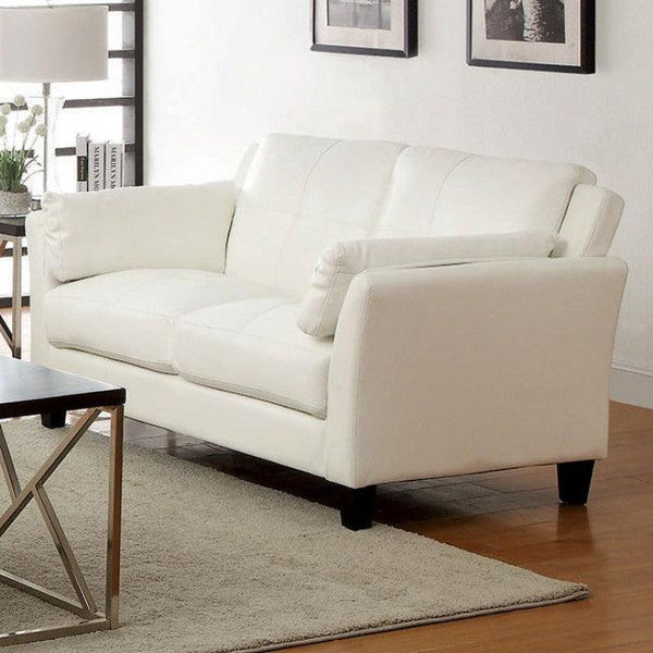 Pierre CM6717WH-LV White Contemporary Love Seat By furniture of america - sofafair.com