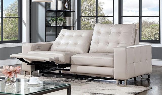 Abberton CM6735BG-PM-LV Taupe Contemporary Power Loveseat By Furniture Of America - sofafair.com