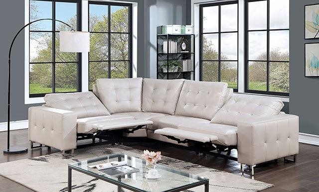 Abberton CM6735BG-PM Taupe Contemporary Power Sectional By Furniture Of America - sofafair.com