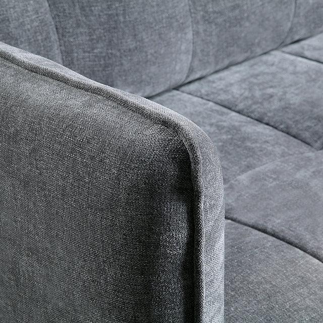 Lynda CM6736DG-LV Dark Gray Contemporary Loveseat By Furniture Of America - sofafair.com