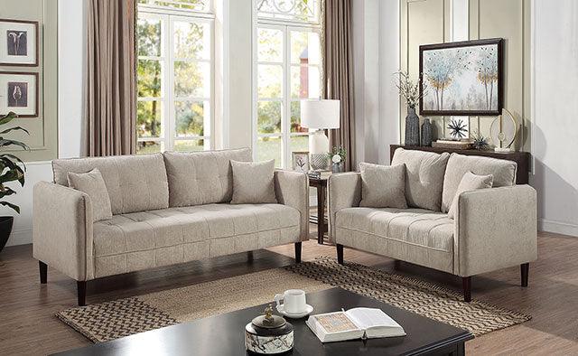 Lynda CM6736LG-SF Light Gray Contemporary Sofa By Furniture Of America - sofafair.com