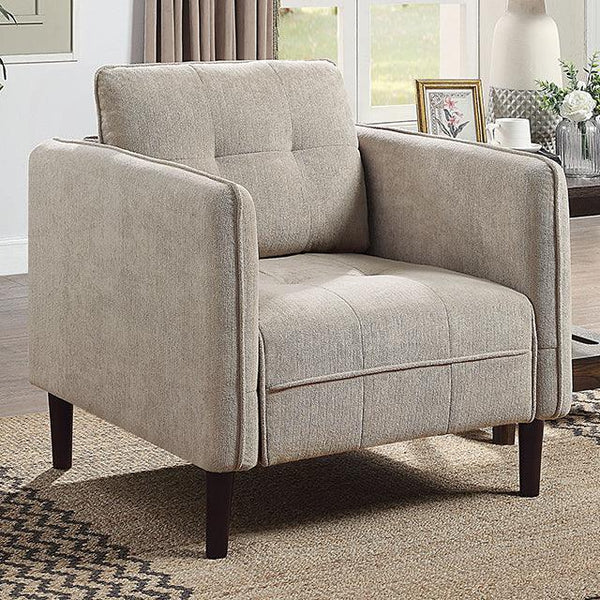 Lynda CM6736LG-CH Light Gray Contemporary Chair By Furniture Of America - sofafair.com