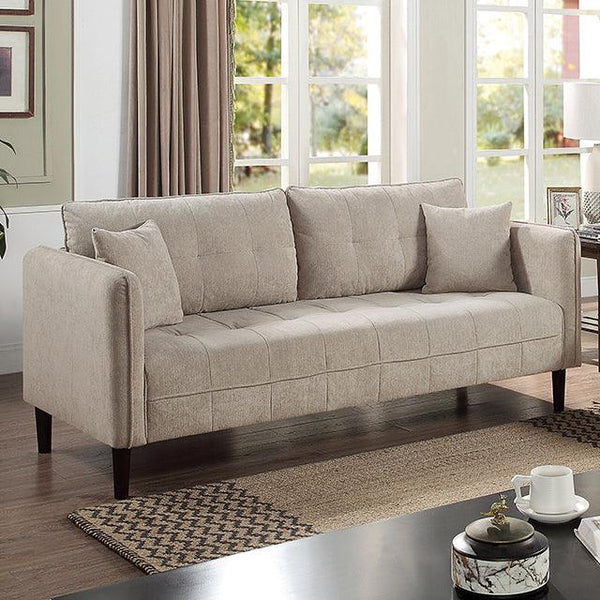 Lynda CM6736LG-SF Light Gray Contemporary Sofa By Furniture Of America - sofafair.com