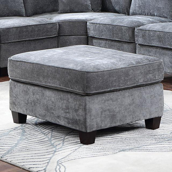 Cajeme CM6744GY-OT Gray Contemporary Ottoman By Furniture Of America - sofafair.com