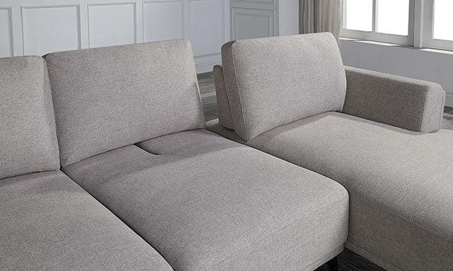 Laufen CM6745GY-L Gray Mid-century Modern L-shaped Sectional By Furniture Of America - sofafair.com