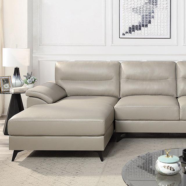 Mohlin CM6747TP Taupe Mid-century Modern Sectional By Furniture Of America - sofafair.com