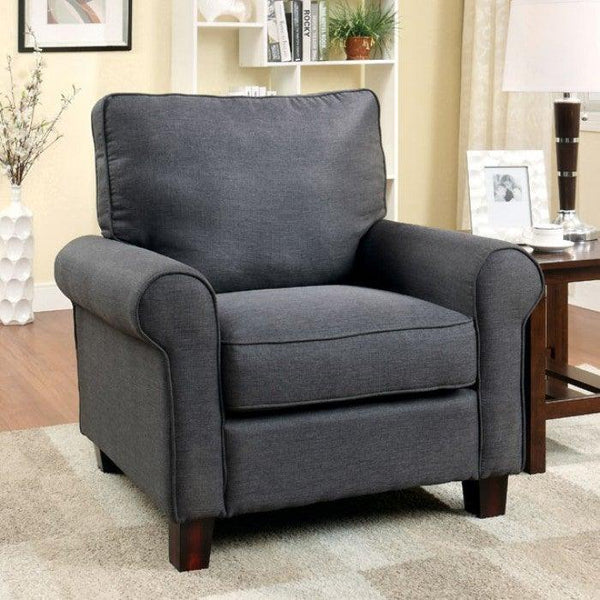 Hensel CM6760GY-CH Gray Transitional Chair By furniture of america - sofafair.com