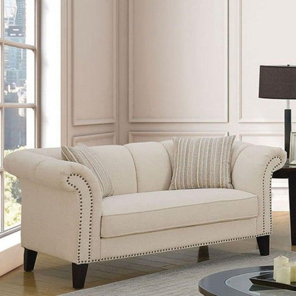 Clarabelle CM6777-LV Beige Transitional Love Seat By furniture of america - sofafair.com