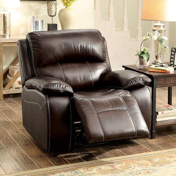 Ruth CM6783BR-CH Brown Transitional Chair By Furniture Of America - sofafair.com