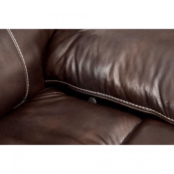 Ruth CM6783BR-LV Brown Transitional Love Seat By furniture of america - sofafair.com