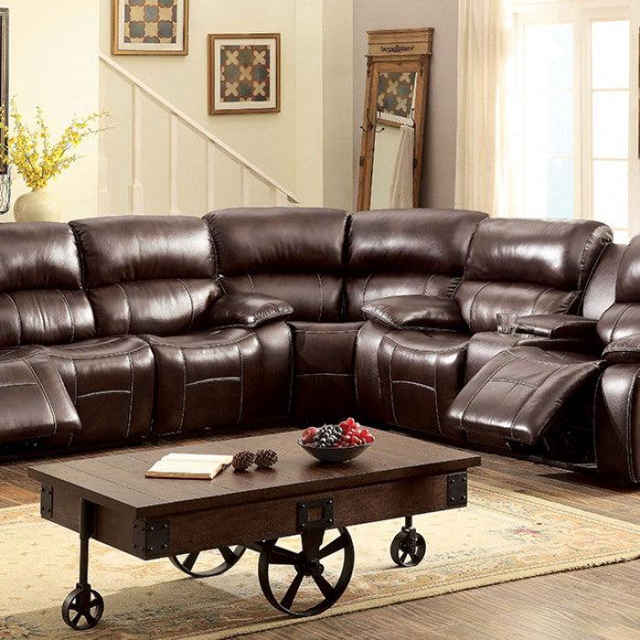 Ruth CM6783BR Sectional By Furniture Of AmericaBy sofafair.com