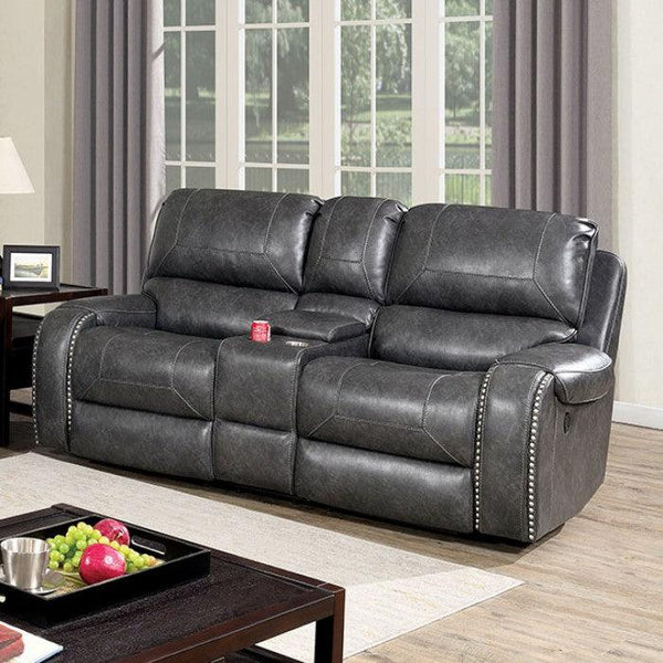 Walter CM6950GY-LV Gray Transitional Love Seat By furniture of america - sofafair.com