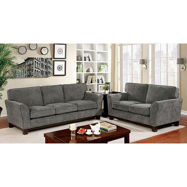 Caldicot CM6954GY-LV Gray Transitional Love Seat By Furniture Of America - sofafair.com