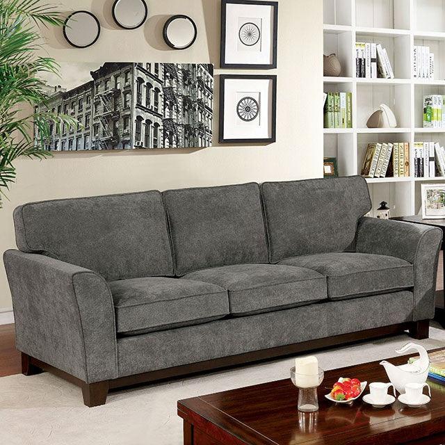 Caldicot CM6954GY-SF Gray Transitional Sofa By Furniture Of America - sofafair.com