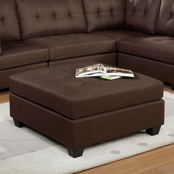 Pencoed CM6957BR-OT Brown Transitional Ottoman By Furniture Of America - sofafair.com