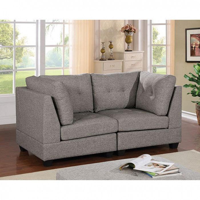 Pencoed CM6957LG-LV Light Gray Love Seat By furniture of america - sofafair.com