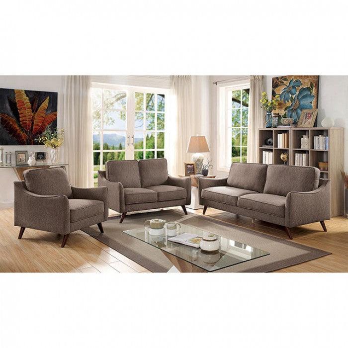 Maxime CM6971BR-CH Light Brown Midcentury Modern Chair By furniture of america - sofafair.com