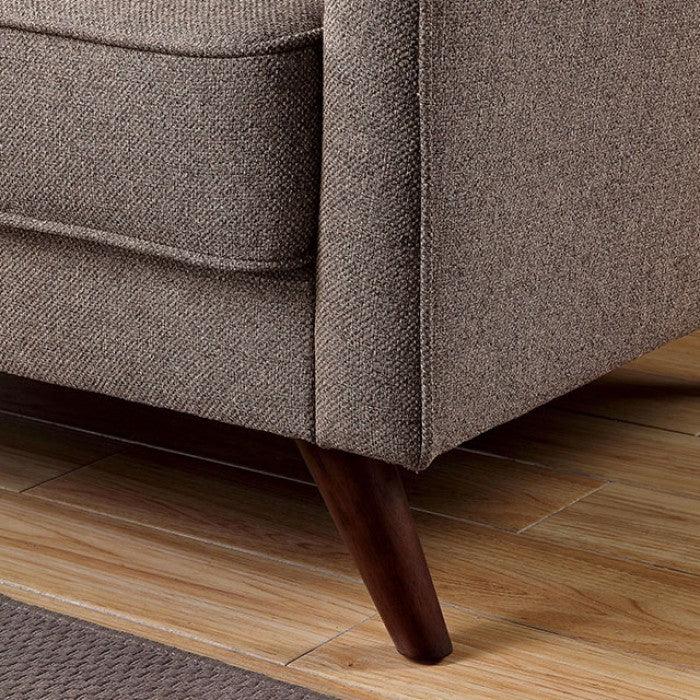 Maxime CM6971BR-SF Light Brown Midcentury Modern Sofa By furniture of america - sofafair.com