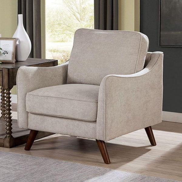 Maxime CM6971LG-CH Light Gray Mid-century Modern Chair By Furniture Of America - sofafair.com
