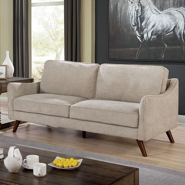 Maxime CM6971LG-SF Light Gray Mid-century Modern Sofa By Furniture Of America - sofafair.com