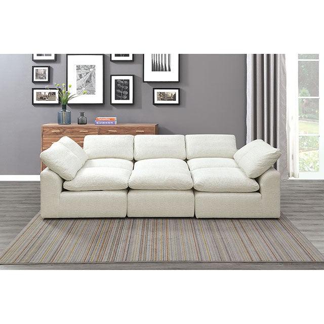 Joel CM6974BG-SLEEPER Cream Contemporary Sleeper Sofa By Furniture Of America - sofafair.com