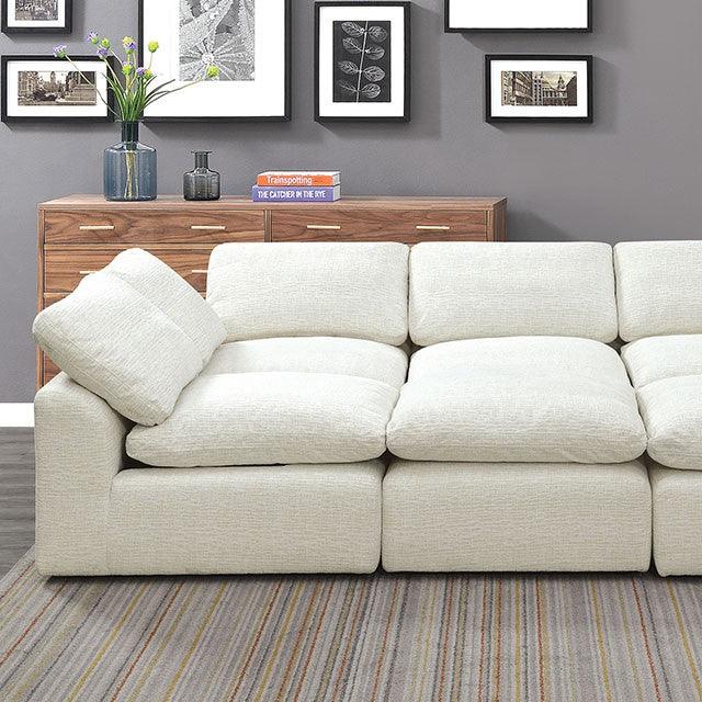 Joel CM6974BG-SLEEPER Cream Contemporary Sleeper Sofa By Furniture Of America - sofafair.com