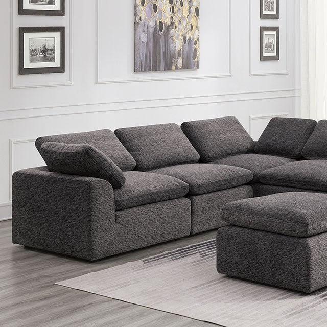 Joel CM6974GY-6SEAT Gray Contemporary Sectional By Furniture Of America - sofafair.com