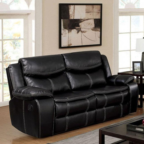 Pollux CM6981-LV Black Transitional Love Seat By furniture of america - sofafair.com
