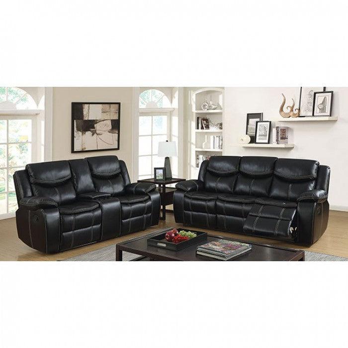 Pollux CM6981-CH Black Transitional Recliner By furniture of america - sofafair.com