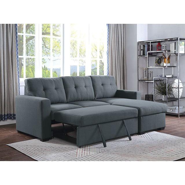 Jacob CM6985DG-SECT Dark Gray Transitional Sectional By Furniture Of America - sofafair.com